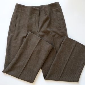 [SOLD] RENA Lange Camel Pinstripe Pure Wool Wide Leg Tailored Trousers size 8 M…